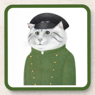 CHAUFFEUR CAT Dessous de verre en plastique dur