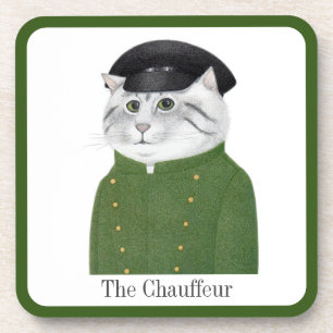 CHAUFFEUR CAT Hard Plastic Onderzetters + Tekst