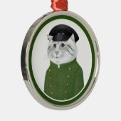 CHAUFFEUR CAT Premium Round Ornament (Rechts)