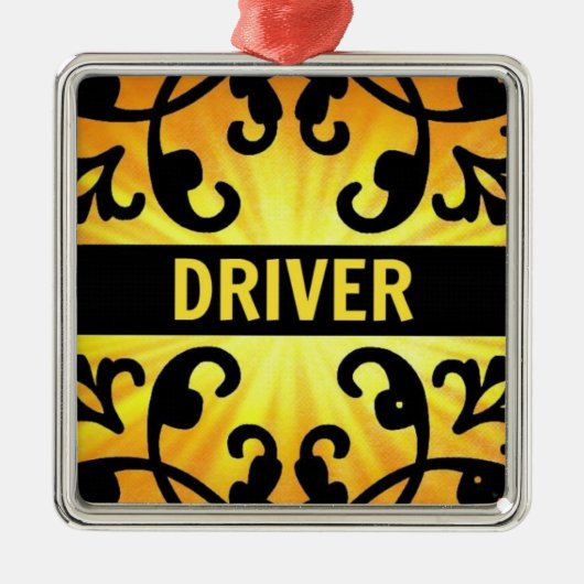 Chauffeur Damas Ornement de Noël (Devant)