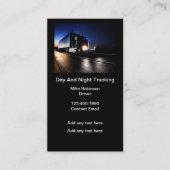 Chauffeur De Camion Et Cartes de visite Mécaniques (Devant)