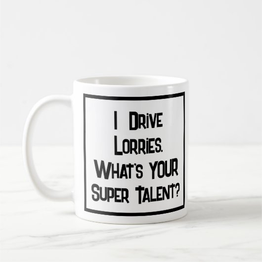 Chauffeur De Camion Super Talent. Café Mug (Gauche)