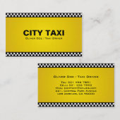 Chauffeur de taxi - cartes de visite (Devant / Derrière)