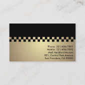 Chauffeur de taxi - cartes de visite (Dos)