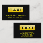 Chauffeur de taxi - cartes de visite (Devant / Derrière)