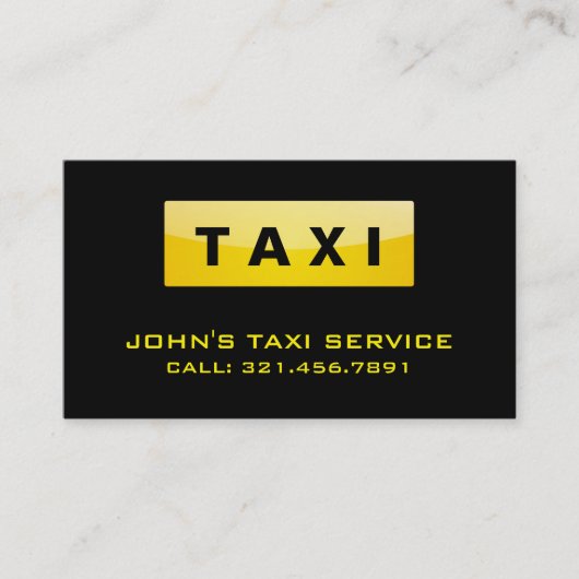 Chauffeur de taxi - cartes de visite (Devant)
