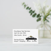 chauffeur de taxi Cartes de visite simples (Debout devant)