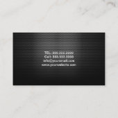 Chauffeur Driver Luxe Zwart Metaal Visitekaartje (Achterkant)