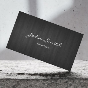 Chauffeur Elegant Dark Wood Visitekaartje