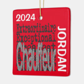Chauffeur Extraordinaire CUSTOM Keramisch Ornament (Links)
