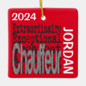 Chauffeur Extraordinaire CUSTOM Keramisch Ornament (Voorkant)