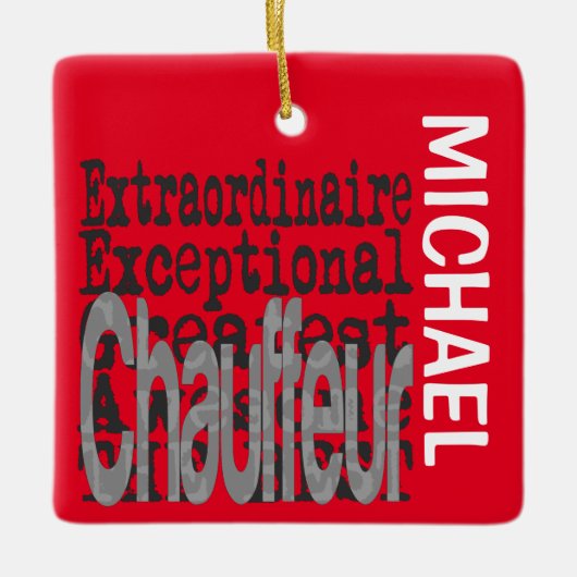 Chauffeur Extraordinaire CUSTOM Keramisch Ornament (Voorkant)