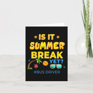 Chauffeur is het zomervakantie en toch de laatste kaart