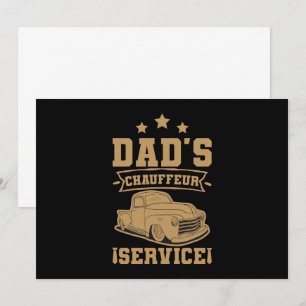 Chauffeur Papa Professionele Bestuurder Vaderdag Kaart