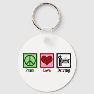 Chauffeur Peace Love Driving Business Sleutelhanger