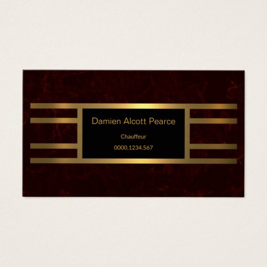 Chauffeur Ritzy Unique Élégant Rouge Grunge (Devant)