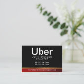 Chauffeur Taxi Driver Professional Black QR code Visitekaartje (Staand voorkant)