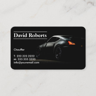 Chauffeur Taxi Driver Professional Dark Visitekaartje