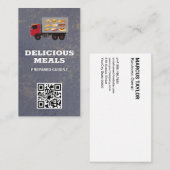 chauffeur van voedsellevering | QR-code Visitekaartje (Voorkant / Achterkant)