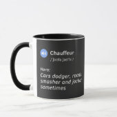 Chauffeur verdediging grappig cadeauidee mok (Links)