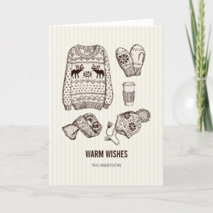 Chauffez la carte de voeux de bases de vacances de