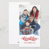 Chauffez le carte photo de vacances des souhaits | (Devant / Derrière)