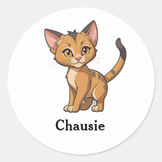 Chausie Ronde Sticker