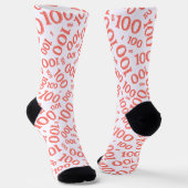 Chaussette 100e anniversaire Coral Random Numéro Motif (Angulaire)