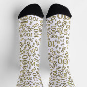 Chaussette 100e anniversaire Gold Random Nombre Chaussettes M (Haut)