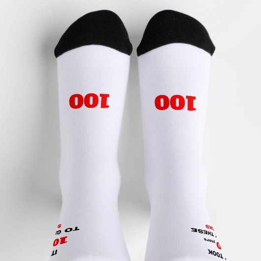 Chaussette 100th Birthday Socks Men Funny (Haut)