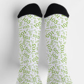 Chaussette 105e anniversaire Motif du numéro vert/blanc au ha (Haut)
