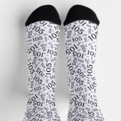 Chaussette 105e anniversaire noir/blanc Motif de numéro aléat (Haut)