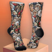 Chaussette 12 Photo Collage - Hexagon funky - Motif aléatoire