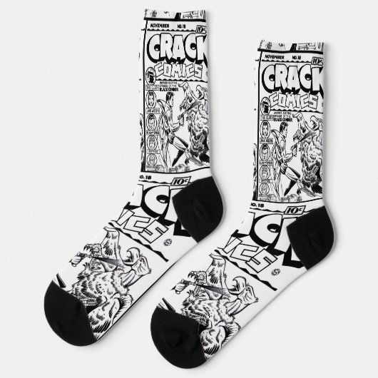 Chaussette 1940's CRACK Comics Socks (Gauche)