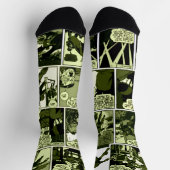 Chaussette 1940's Green Lama Comic Strip Socks (Haut)