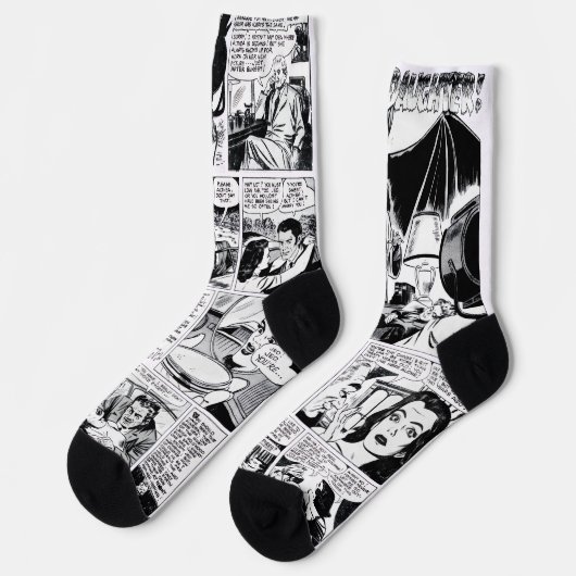 Chaussette 1950's Vampire's Daughter Horror Comic Socks (Gauche)