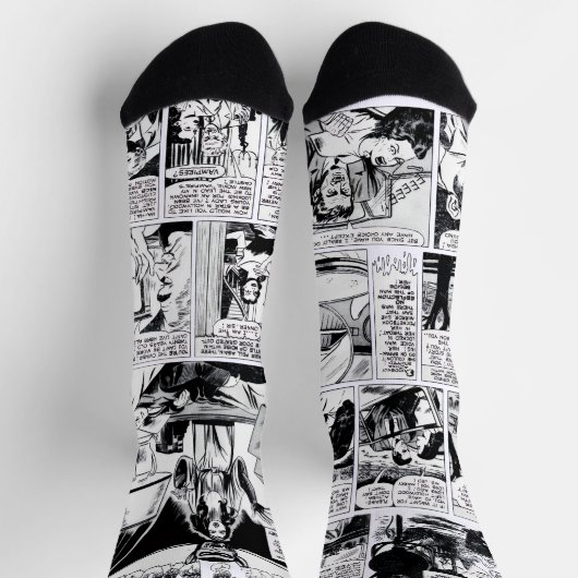 Chaussette 1950's Vampire's Daughter Horror Comic Socks (Haut)