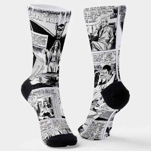 Chaussette 1950's Vampire's Daughter Horror Comic Socks (Angulaire)