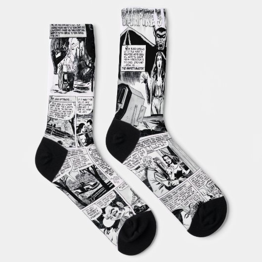 Chaussette 1950's Vampire's Daughter Horror Comic Socks (Droite)