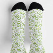 Chaussette 20e anniversaire Green Random Numéro Motif (Haut)