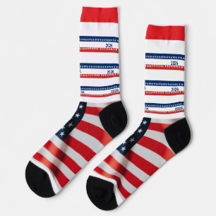 Chaussette 250e anniversaire des États-Unis 1776 2026 Rouge B