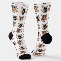 2 Chiens Photos 2 Noms + Bones & Empreintes de pat