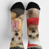 Chaussette 2 Photos verticales et texte en haut Différentes p (Haut)