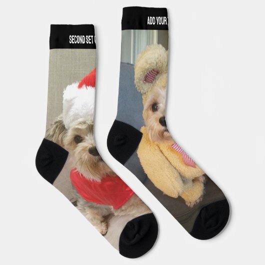 Chaussette 2 Photos verticales et texte en haut Différentes p (Droite)