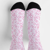 Chaussette 30e anniversaire Pink Random Numéro Motif (Haut)
