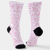 Chaussette 30e anniversaire Pink Random Numéro Motif (Angulaire)