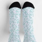 Chaussette 30e anniversaire Turquoise Motif de numéro aléatoi (Haut)