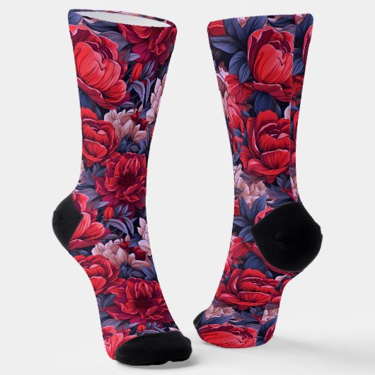 Chaussette #39 Chaussettes d'équipage à motifs floraux (Angulaire)