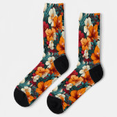 Chaussette #3 Chaussettes d'équipage à motifs floraux (Gauche)