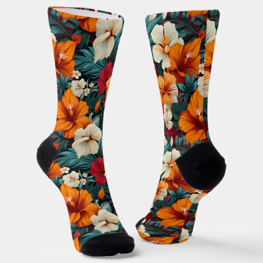 Chaussette #3 Chaussettes d'équipage à motifs floraux (Angulaire)